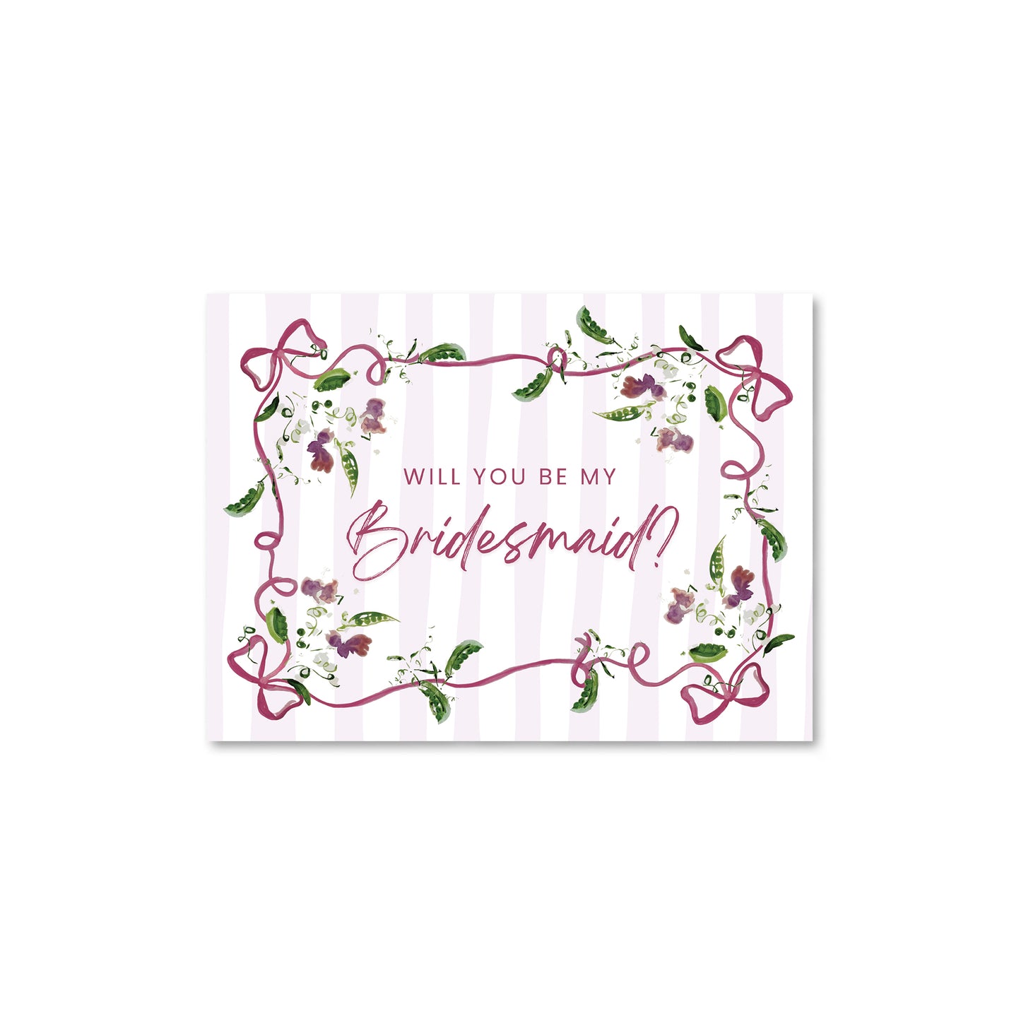 Floral girly bridesmaid proposal card