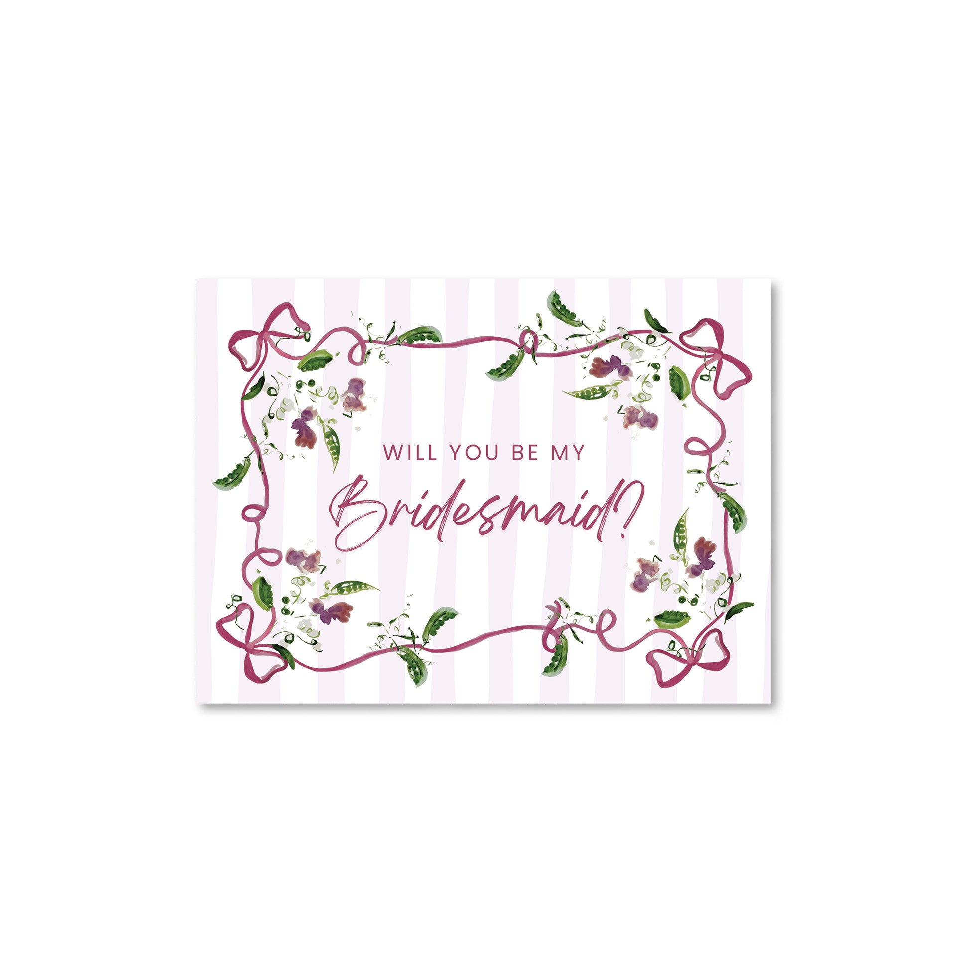 Floral girly bridesmaid proposal card