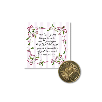 Girly floral bridesmaid proposal card with heart token